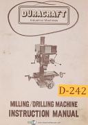 Duracraft-Duracraft MD100 and MD300, Milling Drilling, Instruct Maintenance & Parts Manual-MD-100-MD300-01